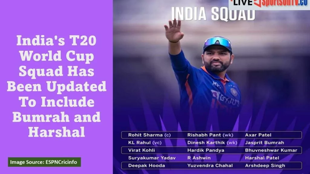India's T20 World Cup Squad Has Been Updated To Include Bumrah and Harshal Featured Image
